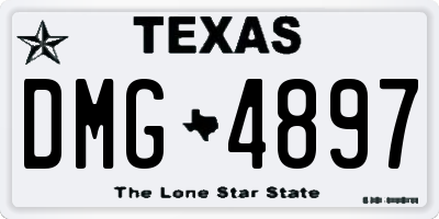 TX license plate DMG4897