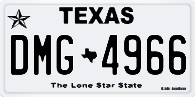TX license plate DMG4966