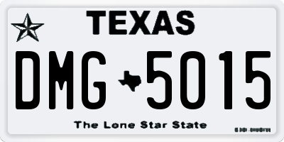 TX license plate DMG5015