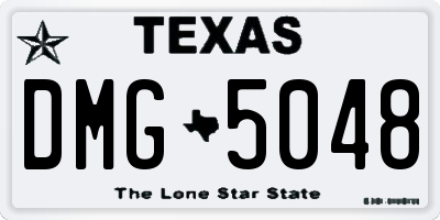 TX license plate DMG5048