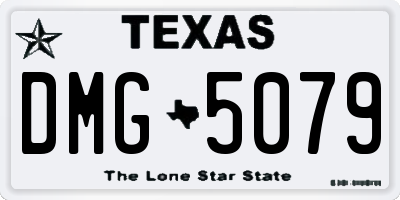 TX license plate DMG5079