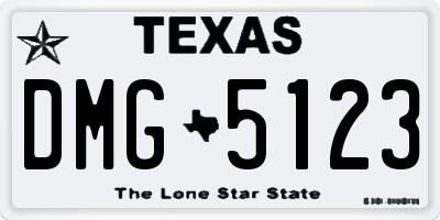 TX license plate DMG5123