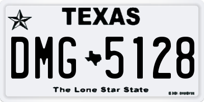TX license plate DMG5128