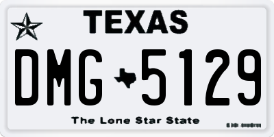 TX license plate DMG5129