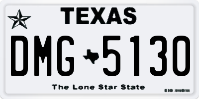 TX license plate DMG5130