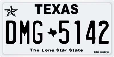 TX license plate DMG5142