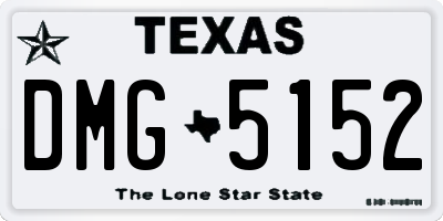 TX license plate DMG5152