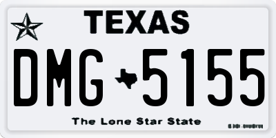 TX license plate DMG5155