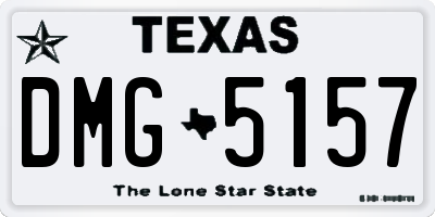 TX license plate DMG5157