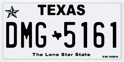 TX license plate DMG5161