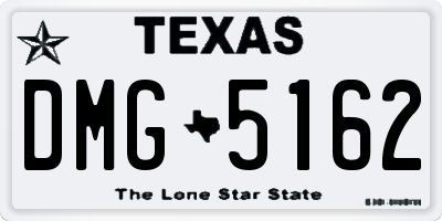 TX license plate DMG5162