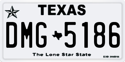 TX license plate DMG5186
