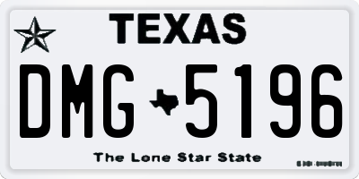 TX license plate DMG5196