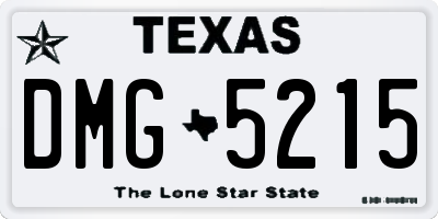 TX license plate DMG5215