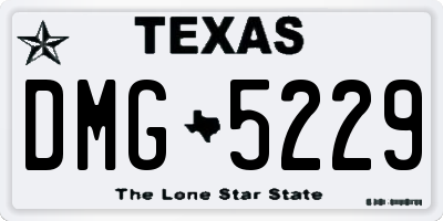 TX license plate DMG5229