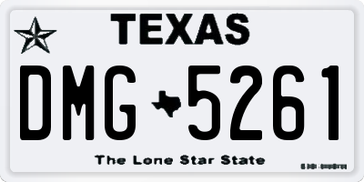 TX license plate DMG5261