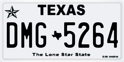 TX license plate DMG5264