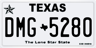 TX license plate DMG5280