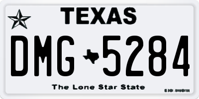 TX license plate DMG5284