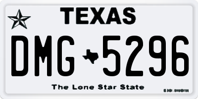TX license plate DMG5296