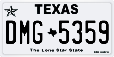 TX license plate DMG5359