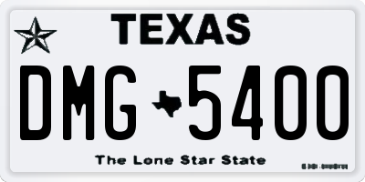 TX license plate DMG5400