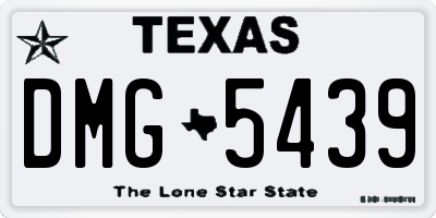 TX license plate DMG5439