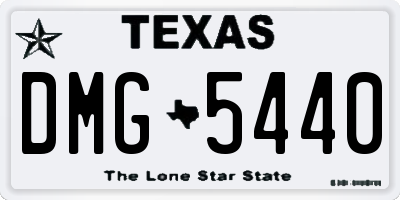 TX license plate DMG5440