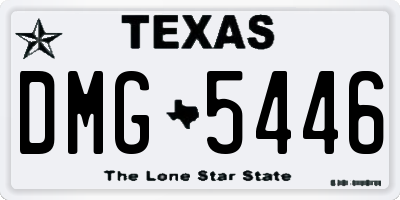 TX license plate DMG5446