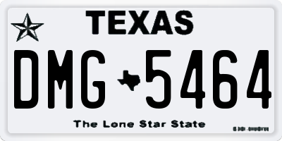 TX license plate DMG5464
