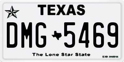 TX license plate DMG5469
