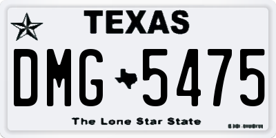 TX license plate DMG5475