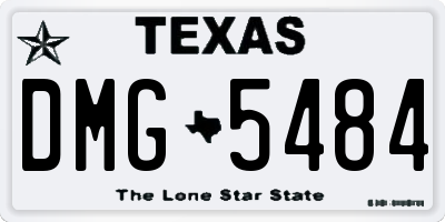 TX license plate DMG5484