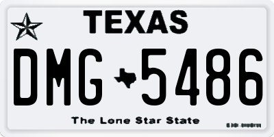 TX license plate DMG5486
