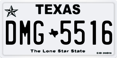 TX license plate DMG5516