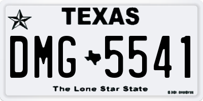 TX license plate DMG5541