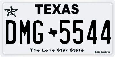 TX license plate DMG5544