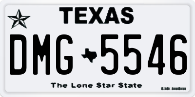 TX license plate DMG5546