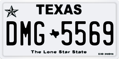 TX license plate DMG5569