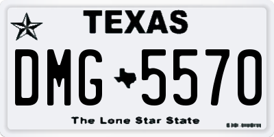 TX license plate DMG5570