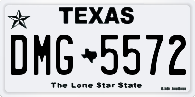 TX license plate DMG5572