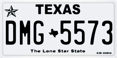 TX license plate DMG5573