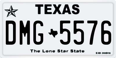 TX license plate DMG5576