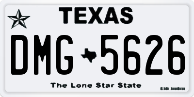 TX license plate DMG5626