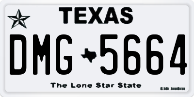 TX license plate DMG5664