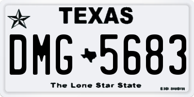 TX license plate DMG5683