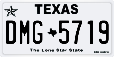 TX license plate DMG5719