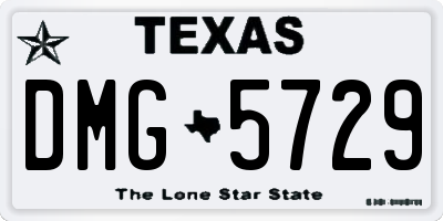 TX license plate DMG5729