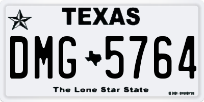 TX license plate DMG5764