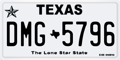 TX license plate DMG5796